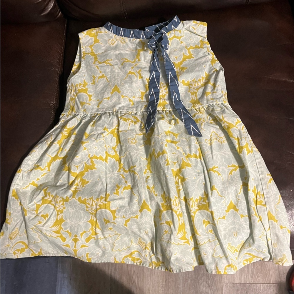 Persnickety Gold Yellow Sleeveless Sundress Casual